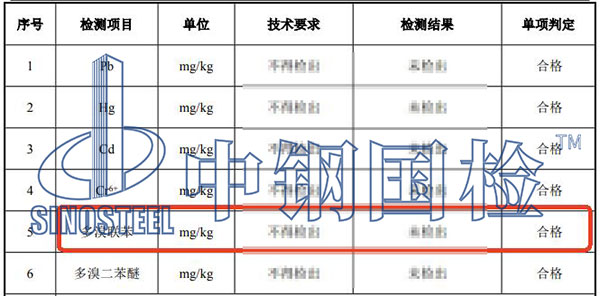 膠粘劑多溴聯(lián)苯檢測結(jié)果