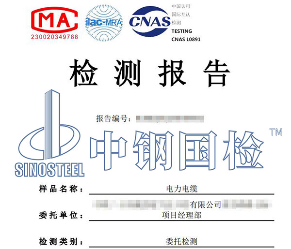 電纜檢測報告