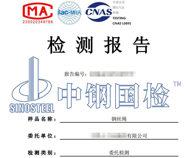 鋼絲繩檢測(cè)報(bào)告